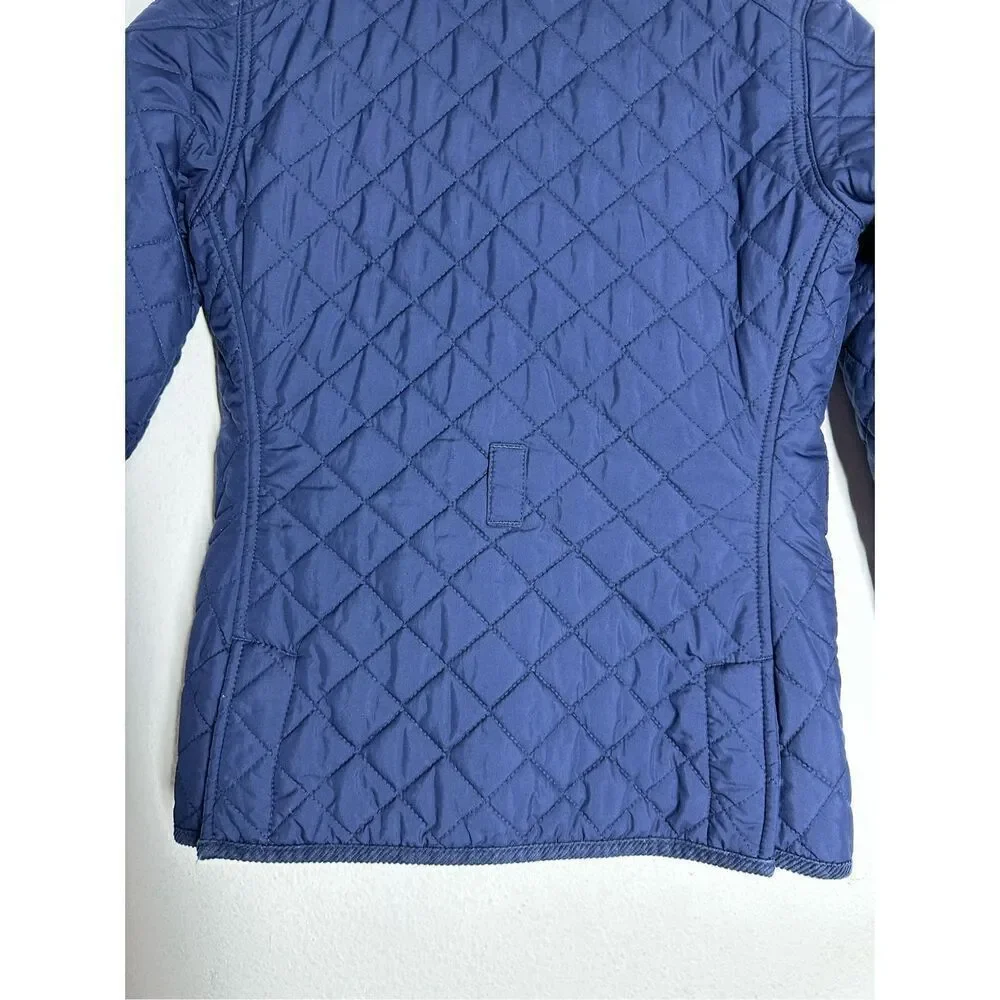Ralph Lauren Quilted Corduroy Jacket Kids Size M 8/10 No Belt Snap Closure